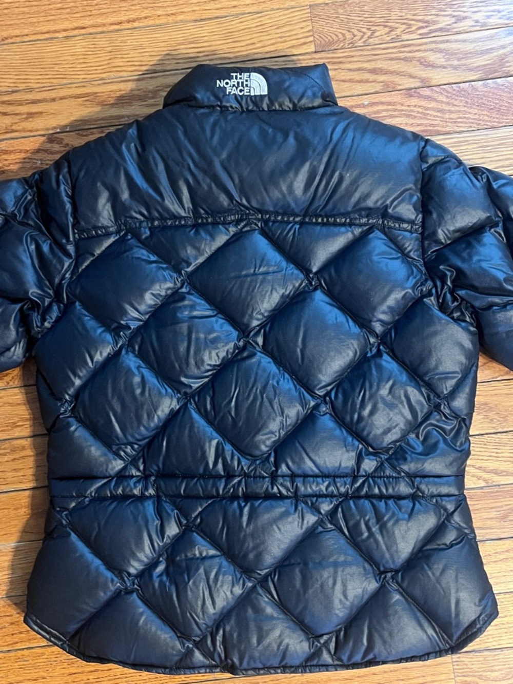 The North Face Black Puffer Coat with Elastic Hem - Picture 13 of 16